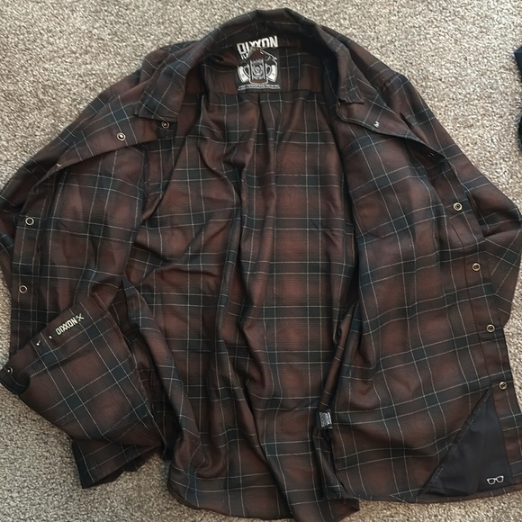 Dixxon "Calico" long sleeve flannel shirt mens M Great condition no holes tears - Picture 2 of 2